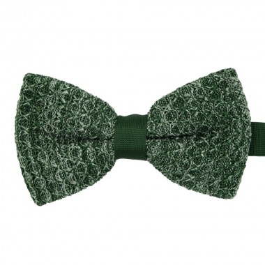 Nœud papillon en tricot. Vert chiné