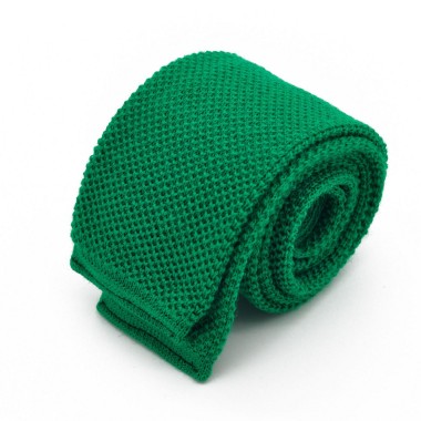 Cravate Enfant Vert en tricot.